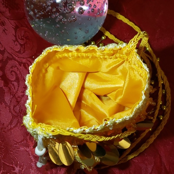 Yellow Small Bucket Bag with Strap - Picture 2 of 4